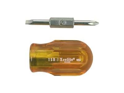 TSD1VN Xcelite Two-in-One, Slotted and Phillips Stubby Screwdriver, Amber Handle
