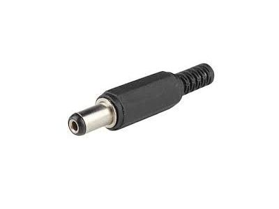DC PLUG 2.1MM x 5.5MM WITH MOLDED STRAIN RELIEF