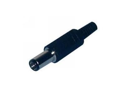 DC PLUG 2.5MM x 5.5MM WITH MOLDED STRAIN RELIEF