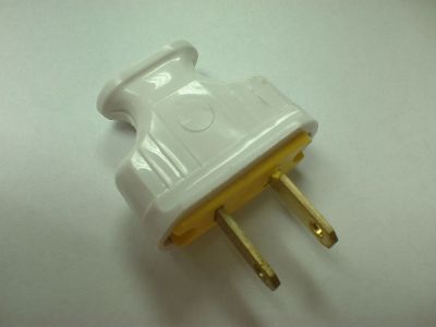 2 PRONG AC PLUG NON POLARIZED IVORY