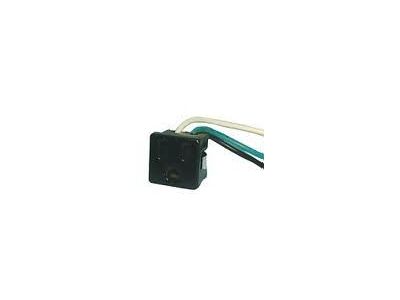 SNAP IN PANEL MOUNT AC RECEPTACLE WITH LEADS