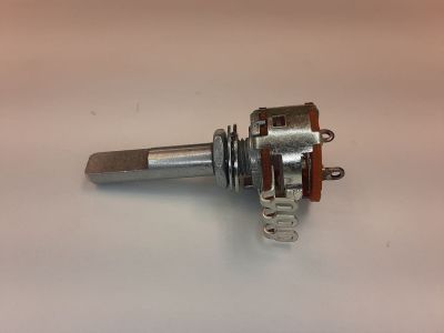 500K Ohm 16mm AUDIO POTENTIOMETER with spst switch rated at 1A 125V AC or DC 1/4 inch X 7/8 inch Shaft
