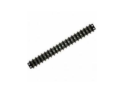 30 AMP DUAL ROW TERMINAL BLOCK 20-141 BARRIER STRIP 20 POSITION 6-32 PHILSLOT SCREWS