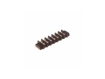 30 AMP DUAL ROW TERMINAL BLOCK 7-142 BARRIER STRIP 7 POSITION 8-32 PHILSLOT SCREWS