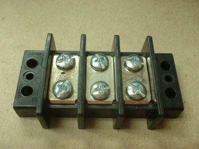 75 AMP DUAL ROW TERMINAL BLOCK 3-150 BARRIER STRIP 3 POSITION 10-32 PHILSLOT SCREWS