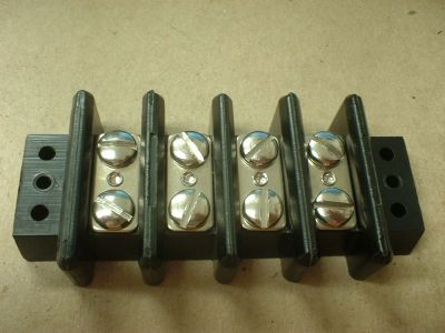 75 AMP DUAL ROW TERMINAL BLOCK 4-150 BARRIER STRIP 4 POSITION 10-32 PHILSLOT SCREWS