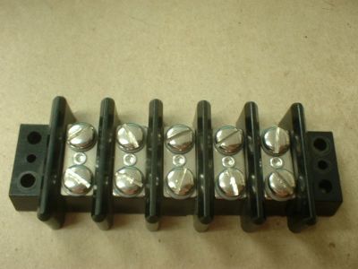 75 AMP DUAL ROW TERMINAL BLOCK 5-150 BARRIER STRIP 5 POSITION 10-32 PHILSLOT SCREWS
