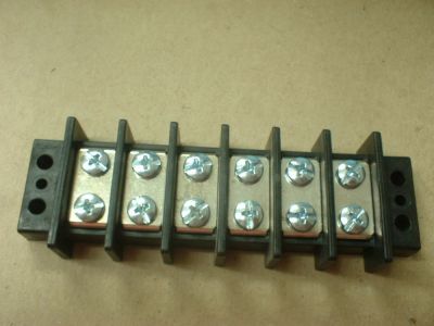 75 AMP DUAL ROW TERMINAL BLOCK 6-150 BARRIER STRIP 6 POSITION 10-32 PHILSLOT SCREWS
