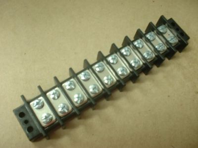 75 AMP DUAL ROW TERMINAL BLOCK 10-150 BARRIER STRIP 10 POSITION 10-32 PHILSLOT SCREWS