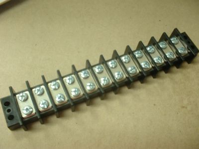 75 AMP DUAL ROW TERMINAL BLOCK 12-150 BARRIER STRIP 12 POSITION 10-32 PHILSLOT SCREWS