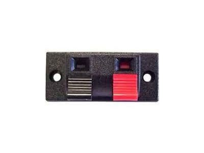 SPEAKER PUSH TERMINAL STRIP WITH ONE RED ONE BLACK BUTTON