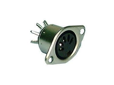 CHASSIS MOUNT DIN CONNECTOR 5 PIN Female 360 degree