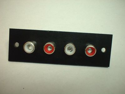 FOUR 4 RCA JACKS ON A PLATE