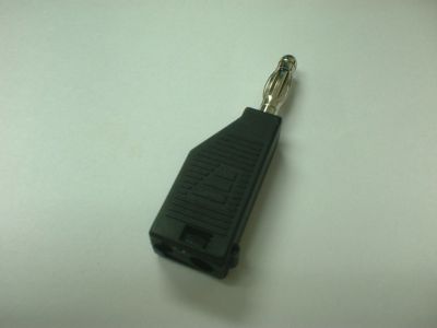 BANANA PLUG 4mm BLK. STACKABLE