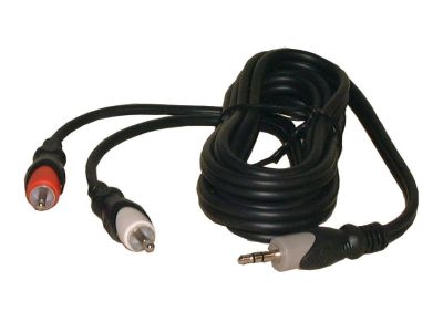 3.5MM 1/8 inch STEREO MALE TO TWO RCA MALE 6 ft CABLE SPLITTER Y ADAPTOR