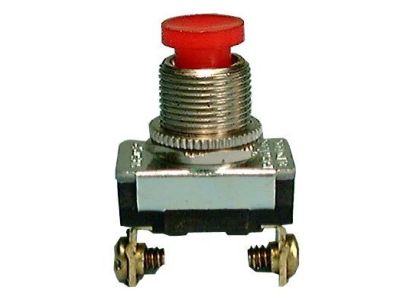 Philmore 30-458 Momentary Push Button Switch SPST 6A 120V (OFF)-ON Red E170607 LR107402 Momentary()