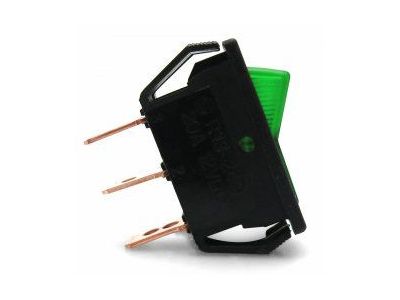 Philmore 30-552 Lighted Snap in Rocker Switch 12VDC SPST 15A ON-OFF Green ARCOLECTRIC 5503PT, R13-249