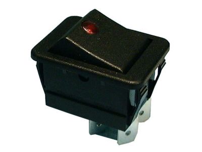 Philmore 30-866 Lighted Rocker Switch DPST 20A 125V Black with Red Neon ARCOLECTRIC C1353PB