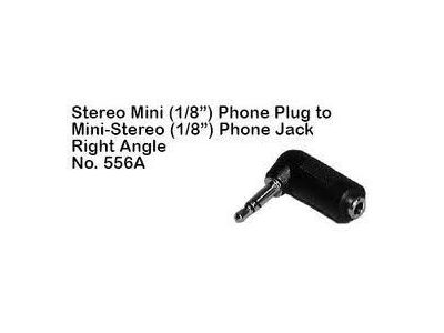 RIGHT ANGLE Audio Adaptor Stereo 3.5mm Plug to 3.5mm Stereo Jack 556A