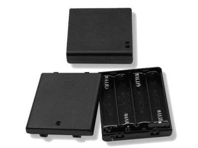 4 AA ENCLOSED BATTERY CASE WITH LEADS SWITCH