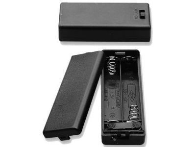 2 AAA ENCLOSED BATTERY CASE WITH LEADS SWITCH