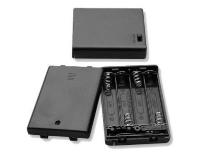4 AAA ENCLOSED BATTERY CASE WITH LEADS SWITCH