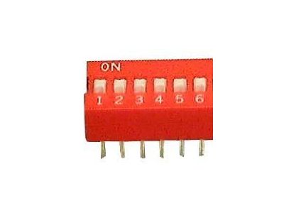 DIP SWITCH 6 Position AMP 435166-4 OMRON A6DR-6