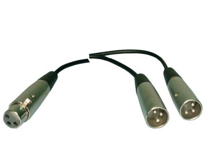 XLR F 2 XLR M Y ADAPTOR, SPLITTER