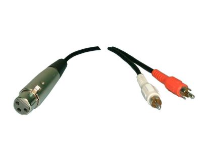 XLR F to 2 RCA M Y ADAPTOR, SPLITTER