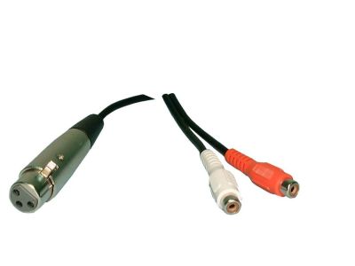 XLR F to 2 RCA F Y ADAPTOR, SPLITTER