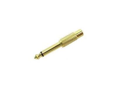 1/4 inch Mono Plug to RCA Jack Gold