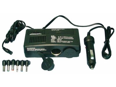 CIGARETTE LIGHTER PLUG TO UNIVERSAL POWER SUPPLY REGULATED DC to DC CONVERTOR