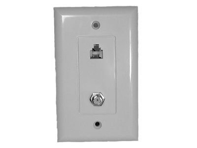 DECORA DUAL F & 6P6C WHITE F81 RJ12