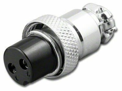 MOBILE CONNECTOR 2 PIN FEMALE INLINE CURRENT RATING 15 AMPS MAX.