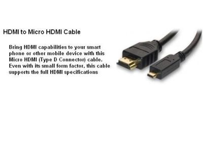 HDMI 1.4 A Male to Micro HDMI Male 1 Meter