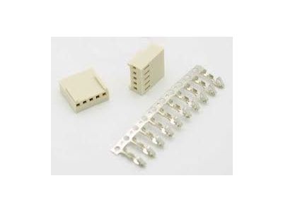 2PK Female LOCKING HOUSING CONNECTOR 5 POSITION .100 HEADER with pins