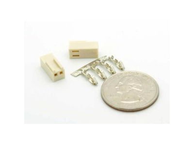 2PK Female LOCKING HOUSING CONNECTOR 2 POSITION .100 HEADER with pins