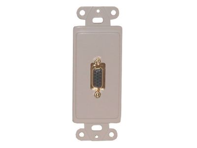 VGA WALL PLATE HD15 FEMALE WHITE