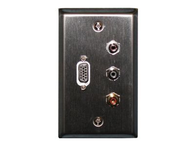 STAINLESS STEAL PLATE AUDIO VIDEO HD15 VGA