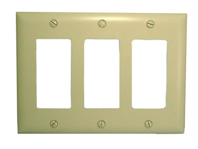 TRIPLE WALL PLATE IVORY DECORA