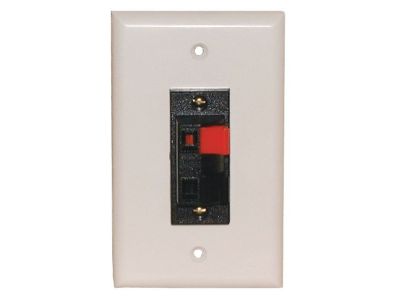 Presa Audio In Vetro Bianco 80x80mm - VL-C792AD-11 - Interruttore In Vetro Di Sicurezza Design Moderno