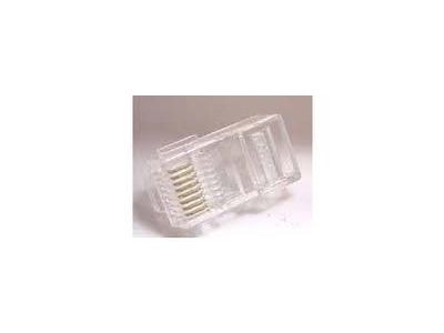 10pk 8 CONDUCTOR MODULAR TELEPHONE PLUG CONNECTOR 8P8C RJ45 KEYED ON THE SIDE, FOR FLAT CABLE