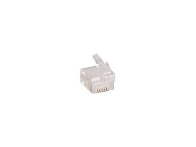 10pk 6 CONDUCTOR MODULAR TELEPHONE PLUG 6P6C DEC TYPE with Off Set Key, Keyed