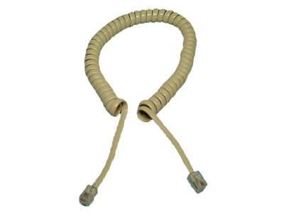 7 ft MODULAR PHONE CABLE CHARCOAL GREY COIL CORD