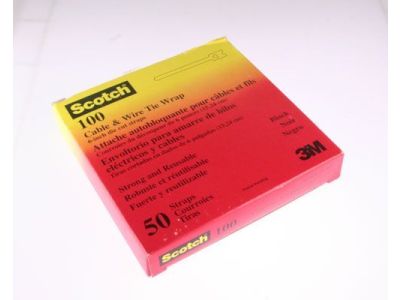 50 Pack, Red 3M Scotch Fastener, 6 Inch Die Cut Straps 34-7053-2772-3