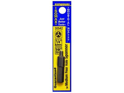 Four Hole Spanner Bit 1-1/4 inch long