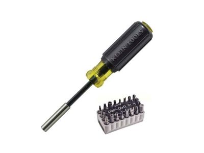 Klein Magnetic Screwdriver with 32-Piece Tamper-Proof Bit Set