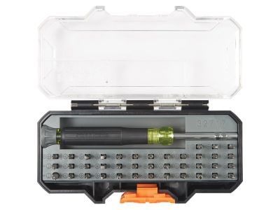 Klein All-in-1 Precision Screwdriver Set with Case, Pillips, Hex, Security Hex, Slot, Torx, Security Torx, Square Bit, Triangle Driver, Star, Triwing, Spanner, Cross, Pentalobe