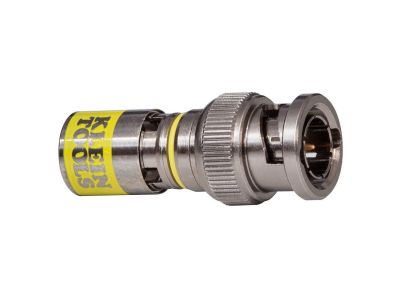 10Pack, Klein BNC MALE Compression Connector for RG6, RG6Q, & RG6 Quad Shield. Camera Cable