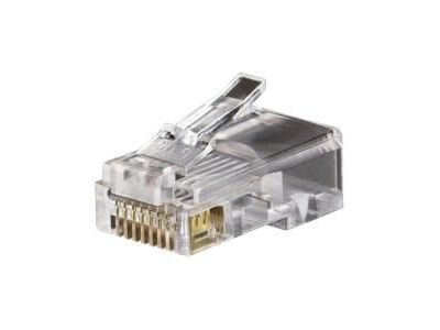 Klein 50pk CAT6A RJ45 MODULAR PLUG, Feed Thru, Pass Thru